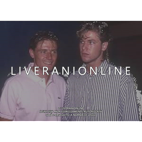 RETROSPETTIVA DRAGAN STOJKOVIC CALCIATORE 1992-1993 NELLA FOTO DRAGAN STOJKOVIC PRESENTAZIONE A VERONA CON FLORIN RADUCIOIU AG ALDO LIVERANI SAS