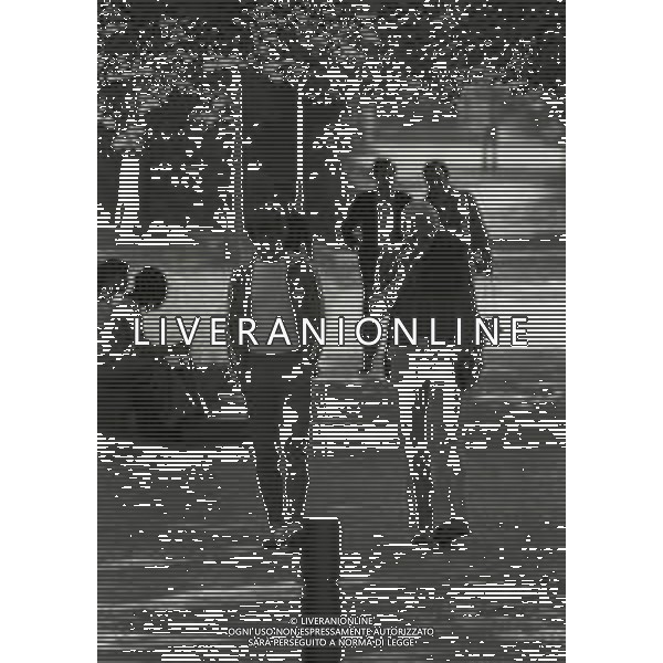 1974 RADUNO ITALIA AI CAMPIONATI DEL MONDO DI CALCIO 74 NELLA FOTO KARL HEINZ SCHNELLINGER E GIANNI RIVERA AG ALDO LIVERANI SAS