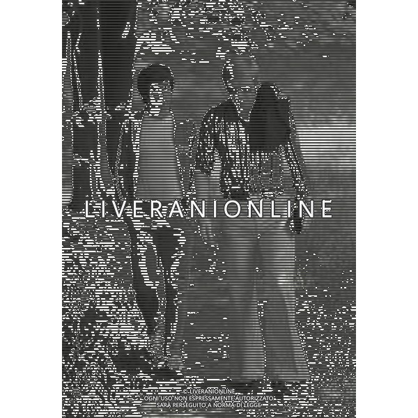 1974 RADUNO ITALIA AI CAMPIONATI DEL MONDO DI CALCIO 74 NELLA FOTO KARL HEINZ SCHNELLINGER E GIANNI RIVERA AG ALDO LIVERANI SAS