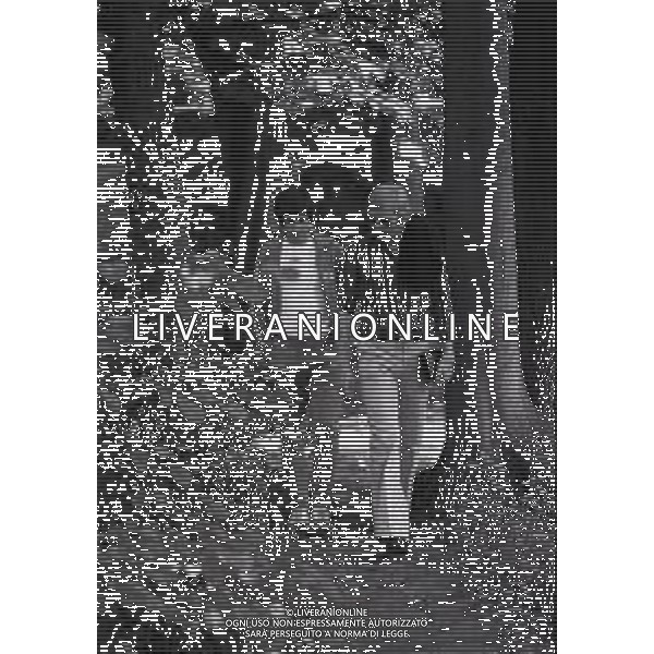 1974 RADUNO ITALIA AI CAMPIONATI DEL MONDO DI CALCIO 74 NELLA FOTO KARL HEINZ SCHNELLINGER E GIANNI RIVERA AG ALDO LIVERANI SAS