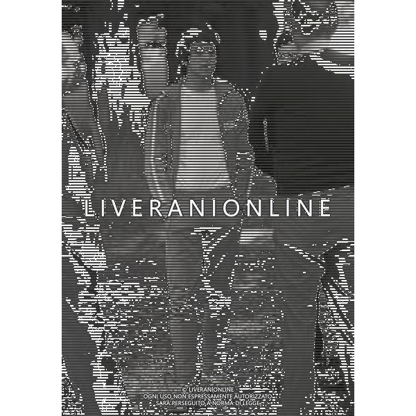 1974 RADUNO ITALIA AI CAMPIONATI DEL MONDO DI CALCIO 74 NELLA FOTO KARL HEINZ SCHNELLINGER E GIANNI RIVERA AG ALDO LIVERANI SAS