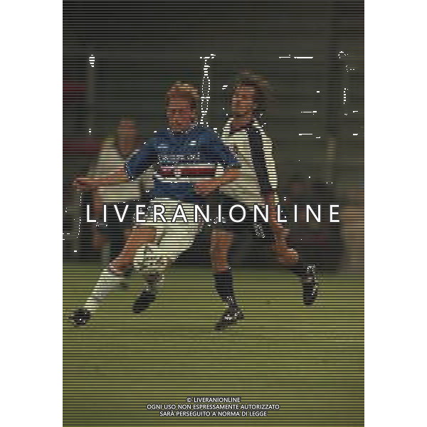 17-08-2000 GENOVA- COPPA ITALIA SAMPDORIA CROTONE NELLA FOTO MIRKO CONTE A E ANDREA DE FLORIO AG ALDO LIVERANI SAS