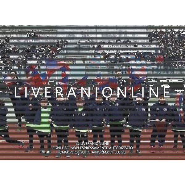 IMOLA 10 03 2019 PRIMA DELLA PARTITA IMOLESE CALCIO-RENATE SFILATA DEL SETTORE GIOVANILE DELL\'IMOLESE CALCIO NELLA FOTO SFILATA SETTORE GIOVANILE DELL\'IMOLESE CALCIO foto gianni sanna-ag aldo liverani sas