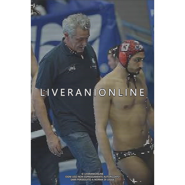 Alessandro Bovo coach Brescia delusione ,Bari 10/03/2019 Stadio del Nuoto Coppa Italia Final Six Pallanuoto Uomini Finale 1/2 posto Pro Recco - AN Brescia PH Fotolive/ Andrea Staccioli/Deepbluemedia/Insidefoto / AGENZIA ALDO LIVERANI SAS