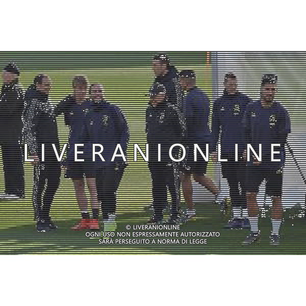 Torino 11.03.2019 11.03.2019 Allenamento Champions League Juventus vs Atletico Madrid ©Falzone/Agenzia Aldo Liverani NELLA FOTO : Massimiliano Allegri con i calciatori della Juventus