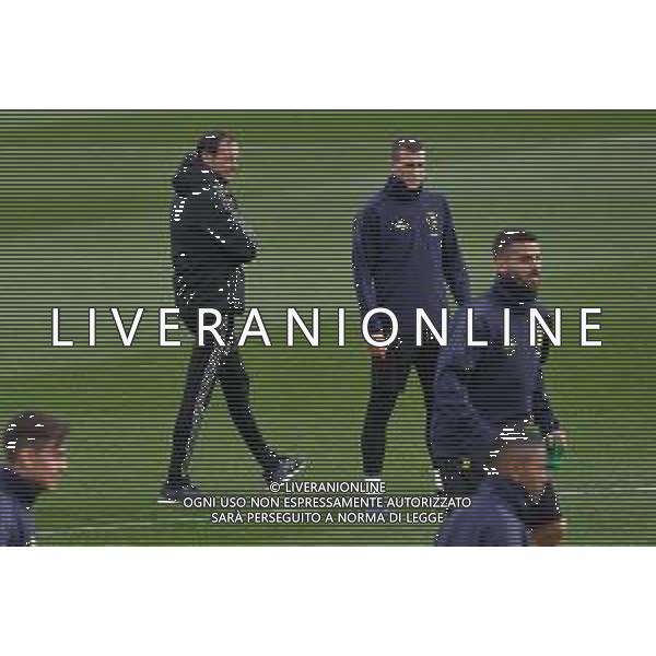 Torino 11.03.2019 11.03.2019 Allenamento Champions League Juventus vs Atletico Madrid ©Falzone/Agenzia Aldo Liverani NELLA FOTO : Massimiliano Allegri con i calciatori della Juventus