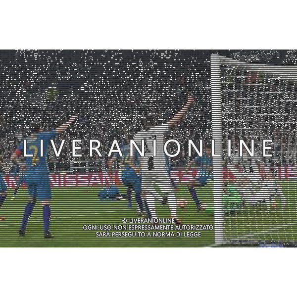 Torino 12.03.2019 Allianz Stadium 12.03.2019 Ottavi di finale Champions League Juventus vs Atletico Madrid ©Falzone/Agenzia Aldo Liverani NELLA FOTO : IL GOL DI GIORGIO CHIELLINI ANNULLATO DAL VAR / AGENZIA ALDO LIVERANI SAS