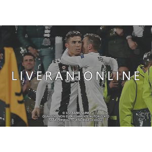 Torino 12.03.2019 Allianz Stadium 12.03.2019 Ottavi di finale Champions League Juventus vs Atletico Madrid ©Falzone/Agenzia Aldo Liverani NELLA FOTO : ESULTANZA DOPO IL TERZO GOL DI CRISTIANO RONALDO SU RIGORE CON FEDERICO BERNARDESCHI © AGENZIA ALDO LIVERANI SAS