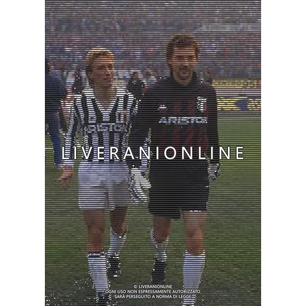 RETROSPETTIVA STEFANO TACCONI CALCIATORE NELLA FOTO STEFANO TACCONI CON MASSIMO BONINI CON LA MAGLIA DELLA JUVENTUS AG ALDO LIVERANI SAS