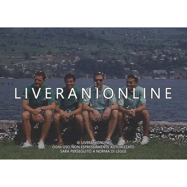 RETROSPETTIVA STEFANO TACCONI CALCIATORE NELLA FOTO SERGIO BRIO-ANGELO ALESSIO- STEFANO TACCONI E PASQUALE BRUNO AG ALDO LIVERANI SAS