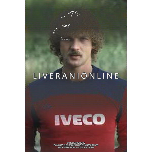 RETROSPETTIVA STEFANO TACCONI CALCIATORE NELLA FOTO STEFANO TACCONI CON LA MAGLIA DELL\'AVELLINO CALCIO AG ALDO LIVERANI SAS