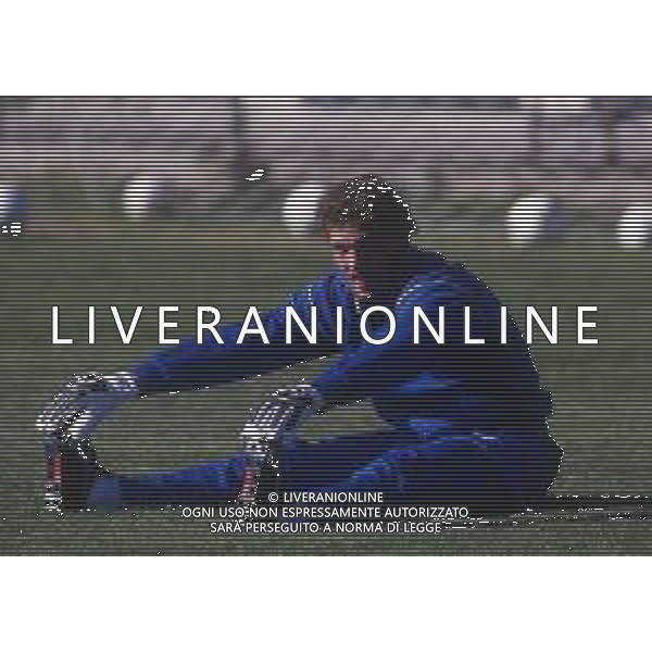 RETROSPETTIVA STEFANO TACCONI CALCIATORE NELLA FOTO STEFANO TACCONI IN ALLENAMENTO CON LA NAZIONALE ITALIANA AG ALDO LIVERANI SAS
