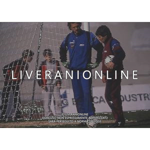 RETROSPETTIVA STEFANO TACCONI CALCIATORE NELLA FOTO STEFANO TACCONI IN ALLENAMENTO CON LA NAZIONALE ITALIANA E GIANCARLO DE SISTI AG ALDO LIVERANI SAS