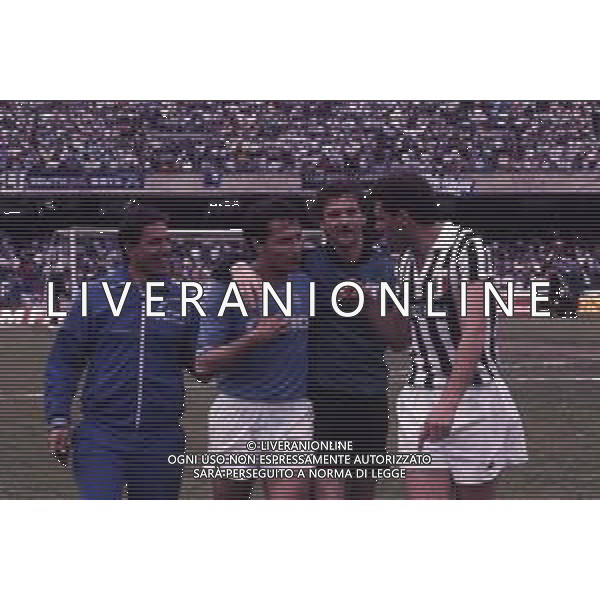 RETROSPETTIVA STEFANO TACCONI CALCIATORE NELLA FOTO STEFANO TACCONI CON SERGIO BRIO E DANIEL BERTONI AG ALDO LIVERANI SAS