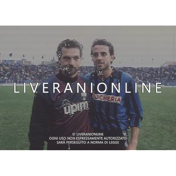RETROSPETTIVA STEFANO TACCONI CALCIATORE NELLA FOTO STEFANO TACCONI CON LAMBERTO PIOVANELLI AG ALDO LIVERANI SAS