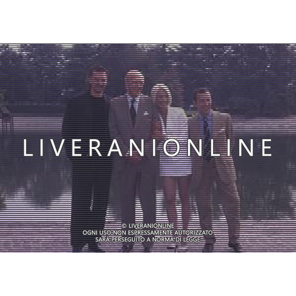 RETROSPETTIVA STEFANO TACCONI CALCIATORE NELLA FOTO STEFANO TACCONI CON RAIMONDO VIANELLO ANTONELLA ELIA E PISTOCCHI MAURIZIO AG ALDO LIVERANI SAS