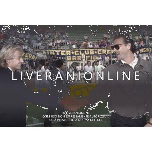 RETROSPETTIVA STEFANO TACCONI CALCIATORE NELLA FOTO STEFANO TACCONI CON JURGEN KLINSMANN AG ALDO LIVERANI SAS