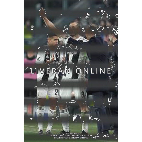 Torino 12.03.2019 Allianz Stadium 12.03.2019 Ottavi di finale Champions League Juventus vs Atletico Madrid ©Falzone/Agenzia Aldo Liverani NELLA FOTO : Massimiliano Allegri-Joau Cancelo-Giorgio Chiellini