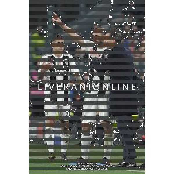 Torino 12.03.2019 Allianz Stadium 12.03.2019 Ottavi di finale Champions League Juventus vs Atletico Madrid ©Falzone/Agenzia Aldo Liverani NELLA FOTO : Massimiliano Allegri-Joau Cancelo-Giorgio Chiellini