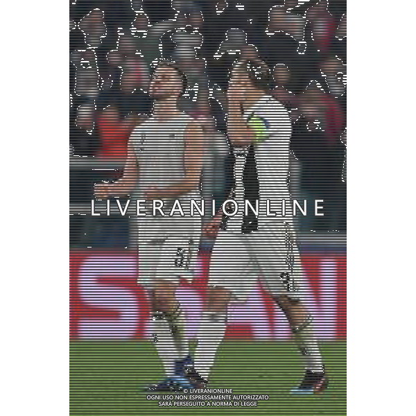 Torino 12.03.2019 Allianz Stadium 12.03.2019 Ottavi di finale Champions League Juventus vs Atletico Madrid ©Falzone/Agenzia Aldo Liverani NELLA FOTO : ESULTANZE FINALI -Miralem Pianic