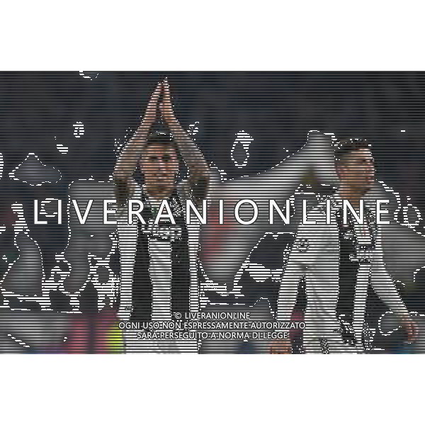 Torino 12.03.2019 Allianz Stadium 12.03.2019 Ottavi di finale Champions League Juventus vs Atletico Madrid ©Falzone/Agenzia Aldo Liverani NELLA FOTO : ESULTANZE FINALI-Cristiano Ronaldo-Joau Cancelo