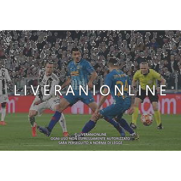 Torino 12.03.2019 Allianz Stadium 12.03.2019 Ottavi di finale Champions League Juventus vs Atletico Madrid ©Falzone/Agenzia Aldo Liverani NELLA FOTO : Federico Bernardeschi-José María Giménez-Santiago Aria