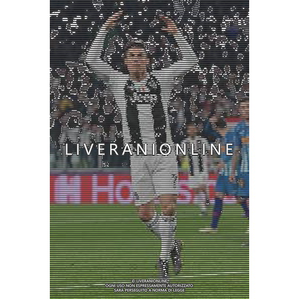 Torino 12.03.2019 Allianz Stadium 12.03.2019 Ottavi di finale Champions League Juventus vs Atletico Madrid ©Falzone/Agenzia Aldo Liverani NELLA FOTO : ESULTANZA 1 GOL DI CRISTIANO RONALDO