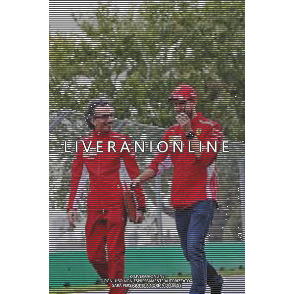 Sebastian Vettel (GER) Ferrari walks the circuit with Laurent Mekies (FRA) Ferrari Sporting Director. 13.03.2019. Formula 1 World Championship, Rd 1, Australian Grand Prix, Albert Park, Melbourne, Australia, Preparation Day. / AGENZIA ALDO LIVERANI SAS - ITALY ONLY EDITORIAL USE ONLY