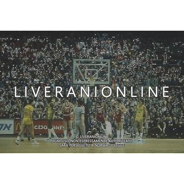02-04-1987 LOSANNA- FINALE DI COPPA DEI CAMPIONI TRACER MILANO MACCABI TEL AVIV NELLA FOTO FINALE DI COPPA DEI CAMPIONI TRACER MILANO MACCABI TEL AVIV AG ALDO LIVERANI SAS
