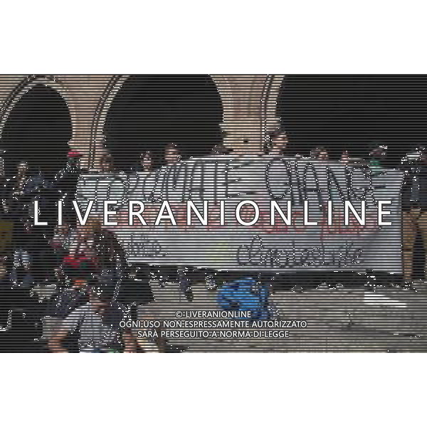 Global strike for future - Sciopero globale per il clima Rimini - 15.03.2019 Nella Foto: Global strike for future Sciopero globale per il clima, manifestazione in piazza Cavour e pulizia della spiaggia /Ph.Vitez-Ag. Aldo Liverani