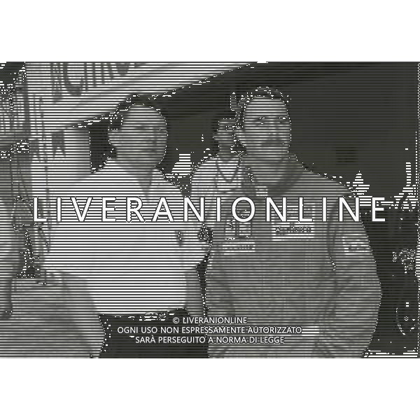RETROSPETTIVA NIGEL MANSELL PILOTA F1 NELLA FOTO NIGEL MANSELL CON JOHN BARNARD AG ALDO LIVERANI SAS