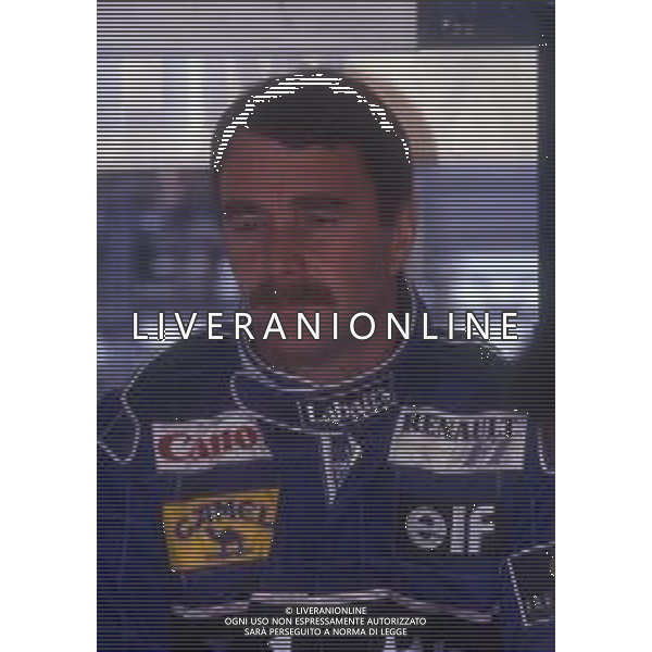 RETROSPETTIVA NIGEL MANSELL PILOTA F1 NELLA FOTO NIGEL MANSELL NELL\'ANNO 1991 AG ALDO LIVERANI SAS 