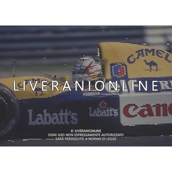 RETROSPETTIVA NIGEL MANSELL PILOTA F1 NELLA FOTO NIGEL MANSELL NELL\'ANNO 1992 AG ALDO LIVERANI SAS  