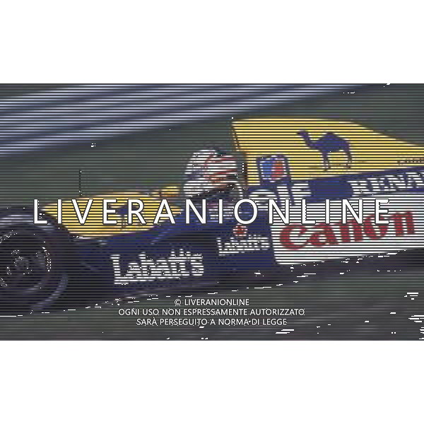 RETROSPETTIVA NIGEL MANSELL PILOTA F1 NELLA FOTO NIGEL MANSELL NELL\'ANNO 1992 AG ALDO LIVERANI SAS  