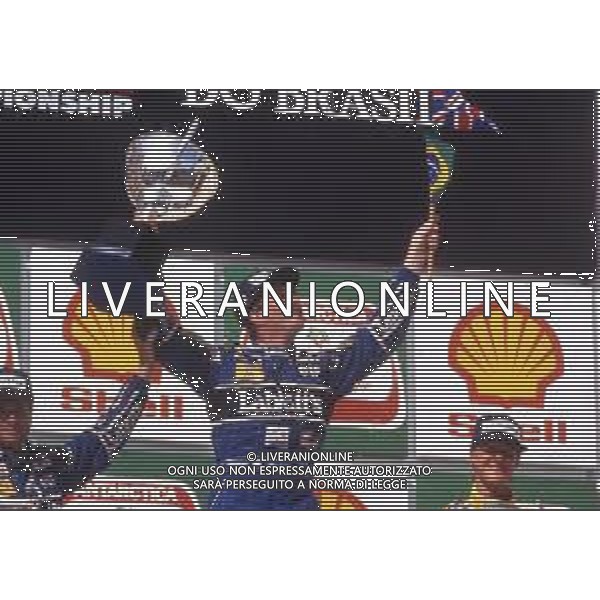 RETROSPETTIVA NIGEL MANSELL PILOTA F1 NELLA FOTO NIGEL MANSELL NELL\'ANNO 1992 AG ALDO LIVERANI SAS  