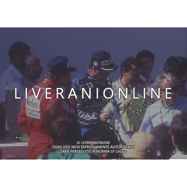 RETROSPETTIVA NIGEL MANSELL PILOTA F1 NELLA FOTO NIGEL MANSELL NELL\'ANNO 1992 AG ALDO LIVERANI SAS  