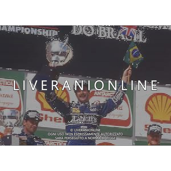 RETROSPETTIVA NIGEL MANSELL PILOTA F1 NELLA FOTO NIGEL MANSELL NELL\'ANNO 1992 AG ALDO LIVERANI SAS  