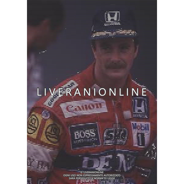 RETROSPETTIVA NIGEL MANSELL PILOTA F1 NELLA FOTO NIGEL MANSELL NELL\'ANNO 1987 AG ALDO LIVERANI SAS 