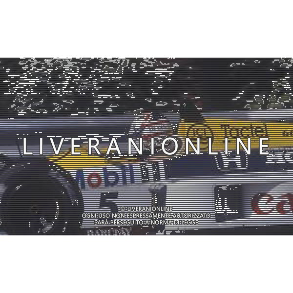RETROSPETTIVA NIGEL MANSELL PILOTA F1 NELLA FOTO NIGEL MANSELL NELL\'ANNO 1987 AG ALDO LIVERANI SAS 