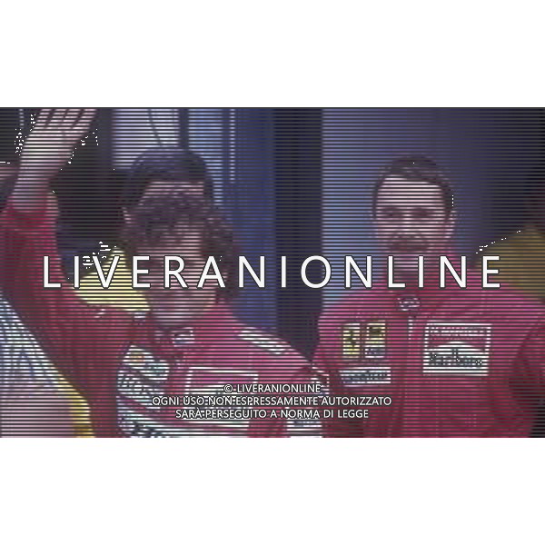 RETROSPETTIVA NIGEL MANSELL PILOTA F1 NELLA FOTO NIGEL MANSELL NELL\'ANNO CON ALAIN PROST AG ALDO LIVERANI SAS