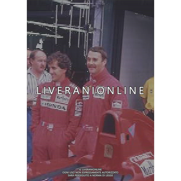 RETROSPETTIVA NIGEL MANSELL PILOTA F1 NELLA FOTO NIGEL MANSELL NELL\'ANNO CON ALAIN PROST AG ALDO LIVERANI SAS