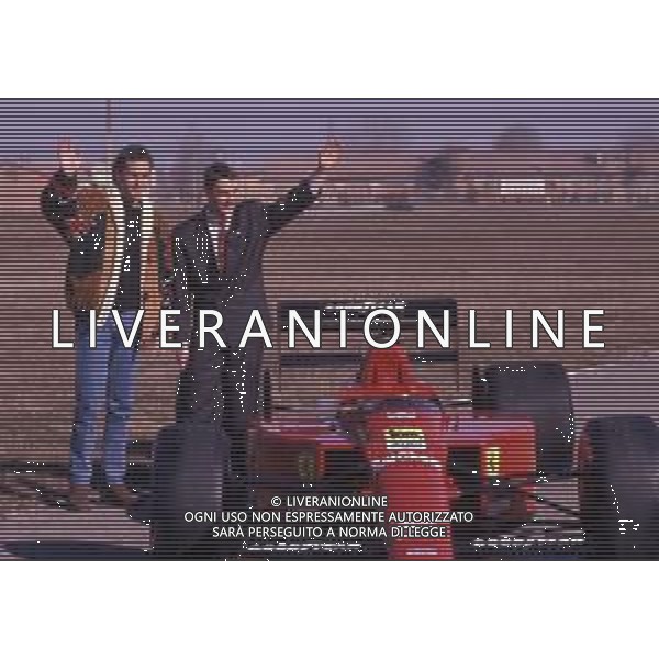 RETROSPETTIVA NIGEL MANSELL PILOTA F1 NELLA FOTO NIGEL MANSELL NELL\'ANNO CON GERHARD BERGER AG ALDO LIVERANI SAS