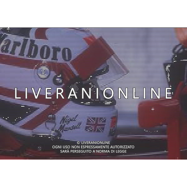RETROSPETTIVA NIGEL MANSELL PILOTA F1 NELLA FOTO NIGEL MANSELL NELL\'ANNO 1990 AG ALDO LIVERANI SAS