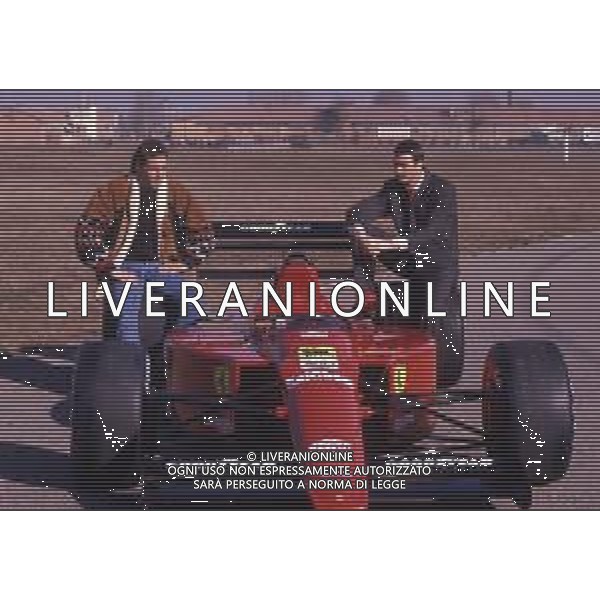 RETROSPETTIVA NIGEL MANSELL PILOTA F1 NELLA FOTO NIGEL MANSELL NELL\'ANNO 1989 CON GERHARD BERGER  AG ALDO LIVERANI SAS 