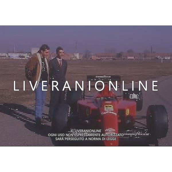 RETROSPETTIVA NIGEL MANSELL PILOTA F1 NELLA FOTO NIGEL MANSELL NELL\'ANNO 1989 CON GERHARD BERGER  AG ALDO LIVERANI SAS 