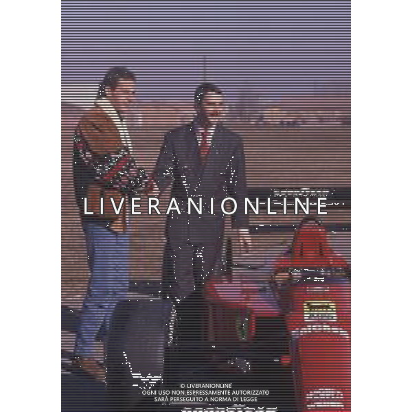 RETROSPETTIVA NIGEL MANSELL PILOTA F1 NELLA FOTO NIGEL MANSELL NELL\'ANNO 1989 CON GERHARD BERGER  AG ALDO LIVERANI SAS 