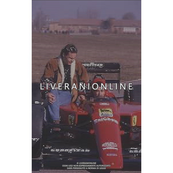 RETROSPETTIVA NIGEL MANSELL PILOTA F1 NELLA FOTO NIGEL MANSELL NELL\'ANNO 1989 CON GERHARD BERGER  AG ALDO LIVERANI SAS 