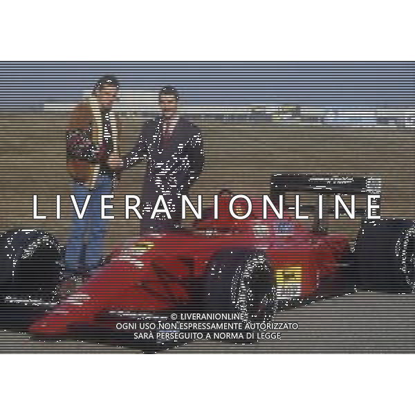 RETROSPETTIVA NIGEL MANSELL PILOTA F1 NELLA FOTO NIGEL MANSELL NELL\'ANNO 1989 CON GERHARD BERGER  AG ALDO LIVERANI SAS  