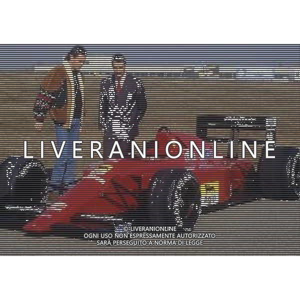 RETROSPETTIVA NIGEL MANSELL PILOTA F1 NELLA FOTO NIGEL MANSELL NELL\'ANNO 1989 CON GERHARD BERGER  AG ALDO LIVERANI SAS 