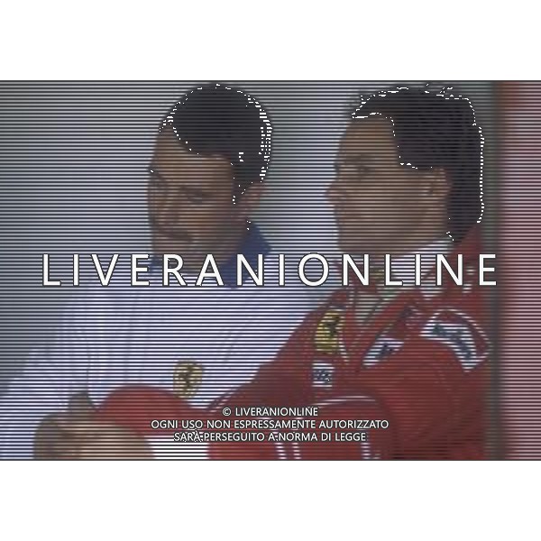 RETROSPETTIVA NIGEL MANSELL PILOTA F1 NELLA FOTO NIGEL MANSELL NELL\'ANNO 1989 CON GERHARD BERGER  AG ALDO LIVERANI SAS 